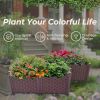 Plastic Raised Garden Bed, Set Planter Grow Boxes for Indoor & Outdoor Vegetable Fruit Flower Herb Growing Box - 4PCS-15 in H