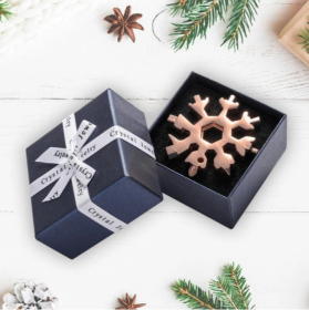 Snow 18 In One Multi-Function Tool Card Combination (Option: GIFT PACKING-Rose gold)